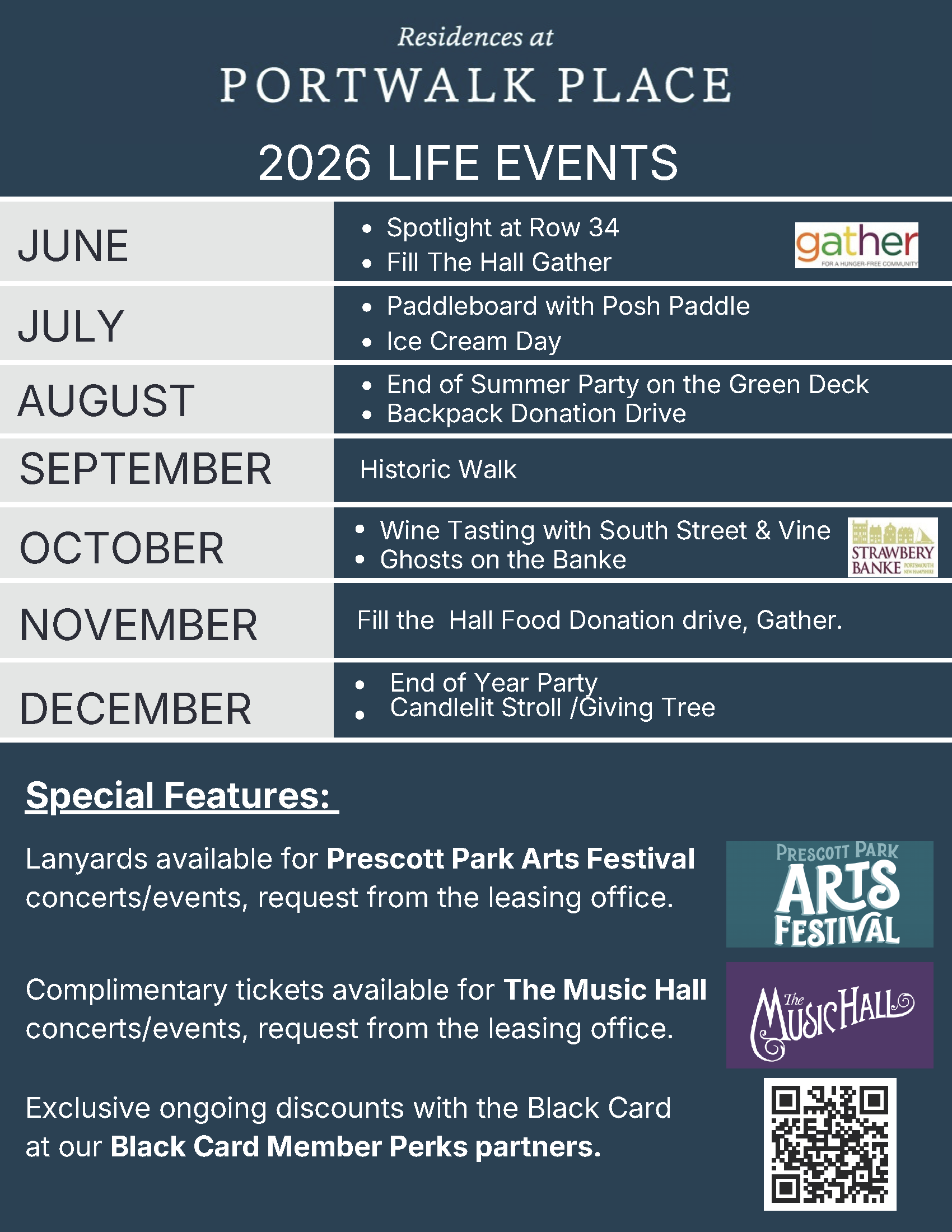 List of summer events at Portwalk