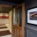 entrance with modern art and long hallways