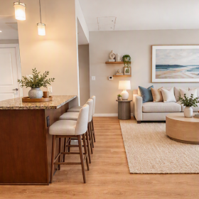 living room interior with spacious surroundings and accent decoration
