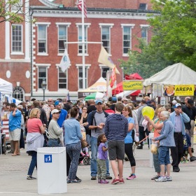 lifestyle image of people at an outside event