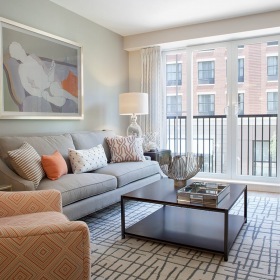 living room interior with spacious surroundings and accent decoration